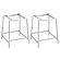 Jovani Acrylic Backless Counter Height Bar Stools Clear and Chrome (Set of 2) by Coaster