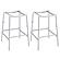 Jovani Acrylic Backless Bar Stools Clear and Chrome (Set of 2) by Coaster