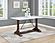 Aldrich Counter Height Trestle Base Dining Table with Genuine White Marble Top and Dark Brown by Coaster