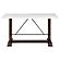 Aldrich Counter Height Trestle Base Dining Table with Genuine White Marble Top and Dark Brown by Coaster