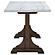 Aldrich Counter Height Trestle Base Dining Table with Genuine White Marble Top and Dark Brown by Coaster