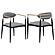 Alexis Fabric Upholstered Dining Arm Chair Grey (Set of 2) by Coaster