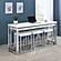 Jackson 5-piece Multipurpose Counter Height Table Set White and Chrome by Coaster