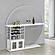 Risley 2-door Circular LED Home Bar w/Wine Storage White High Gloss by Coaster