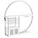 Risley 2-door Circular LED Home Bar w/Wine Storage White High Gloss by Coaster