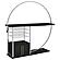 Risley 2-door Circular LED Home Bar w/Wine Storage Dark Charcoal by Coaster