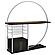 Risley 2-door Circular LED Home Bar w/Wine Storage Dark Charcoal by Coaster