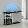 Risley 2-door Circular LED Home Bar w/Wine Storage Dark Charcoal by Coaster