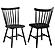 Hollyoak Windsor Wood Dining Side Chair Black (Set of 2) by Coaster