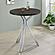 Edgerton Round Wood Top Bar Table Dark Oak and Chrome by Coaster