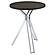 Edgerton Round Wood Top Bar Table Dark Oak and Chrome by Coaster