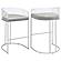 Thermosolis Acrylic Back Bar Stools Grey and Chrome (Set of 2) by Coaster