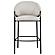 Chadwick Sloped Arm Bar Stools Beige and Glossy Black (Set of 2) by Coaster