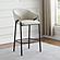Chadwick Sloped Arm Bar Stools Beige and Glossy Black (Set of 2) by Coaster