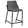 Earnest Solid Back Upholstered Counter Height Stools Grey and Black (Set of 2) by Coaster