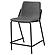 Earnest Solid Back Upholstered Counter Height Stools Grey and Black (Set of 2) by Coaster