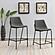 Earnest Solid Back Upholstered Counter Height Stools Grey and Black (Set of 2) by Coaster