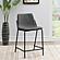 Earnest Solid Back Upholstered Counter Height Stools Grey and Black (Set of 2) by Coaster