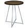 Burkhart Sled Base Round Bar Table Brown Oak and Chrome by Coaster