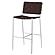 Adelaide Upholstered Pub Height Bar Stool Brown and Chrome by Coaster