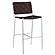 Adelaide Upholstered Pub Height Bar Stool Brown and Chrome by Coaster