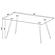 Gilman Rectangle Glass Top Dining Table (Gold Legs) by Coaster