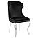 Cheyanne Upholstered Wingback Side Chair w/Nailhead Trim Chrome and Black (Set of 2) by Coaster