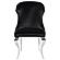 Cheyanne Upholstered Wingback Side Chair w/Nailhead Trim Chrome and Black (Set of 2) by Coaster