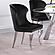 Cheyanne Upholstered Wingback Side Chair w/Nailhead Trim Chrome and Black (Set of 2) by Coaster
