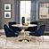 Kella 5-piece Round Marble Top Dining Set Blue and Gold by Coaster