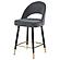 Lindsey Arched Back Upholstered Counter Height Stools Grey (Set of 2) by Coaster
