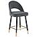 Lindsey Arched Back Upholstered Counter Height Stools Grey (Set of 2) by Coaster