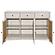 Kirby 3-drawer Rectangular Server w/Adjustable Shelves Natural and Rustic Off White by Coaster