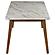 Everett Faux Marble Top Dining Table Natural Walnut and White by Coaster