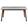 Everett 5-piece Faux Marble Top Dining Table Natural Walnut and Grey by Coaster