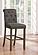 Balboa Tufted Back Bar Stools Grey and Rustic Brown (Set of 2) by Coaster