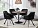 Arika Tufted Sloped Arm Swivel Dining Chair Black and Gunmetal by Coaster