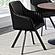 Arika Tufted Sloped Arm Swivel Dining Chair Black and Gunmetal by Coaster