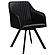 Arika Tufted Sloped Arm Swivel Dining Chair Black and Gunmetal by Coaster