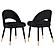 Lindsey Arched Back Upholstered Side Chairs Black (Set of 2) by Coaster