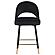 Lindsey Arched Back Upholstered Counter Height Stools Black (Set of 2) by Coaster