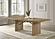 Adina 89-inch Extension Dining Table Distressed Light Brown by Coaster