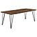 Neve Live-edge Dining Table with Hairpin Legs Sheesham Grey and Gunmetal by Coaster