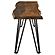 Neve Live-edge Dining Bench w/Hairpin Legs Sheesham Grey and Gunmetal by Coaster