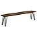 Neve Live-edge Dining Bench w/Hairpin Legs Sheesham Grey and Gunmetal by Coaster