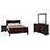 Louis Philippe 4-piece Eastern King Panel Bedroom Set w/High Headboard Cappuccino by Coaster