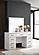 Felicity 9-Drawer Vanity Table w/Lighted Mirror Glossy White by Coaster