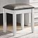 Felicity Upholstered Vanity Stool Metallic and Glossy White by Coaster