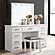 Felicity Upholstered Vanity Stool Metallic and Glossy White by Coaster