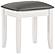 Felicity Upholstered Vanity Stool Metallic and Glossy White by Coaster